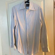 Emporio Armani 西裝長袖襯衫藍白色