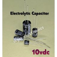 5PCs/LOT Aluminum Electrolytic Capacitor 10V ( 4.7uf 22uf 220uf 330uf 1000uf 2200uf )
