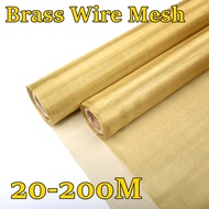 20-200M Brass Woven Wire Mesh Shielding Fabric 20 60 100 200 Mesh Copper Wire Paint Filter Screen Non-magnetic Signal Screen Net