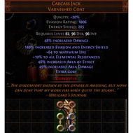 Carcass Jack +48% Dmg(Implicit)| +48% AOE| +49% Area Damage| Path of exile