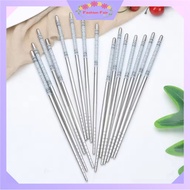 Fashion Fair - H6870 Practical Batik Patterned Chopsticks biru Korean Chopsticks Stainless Steel Cho