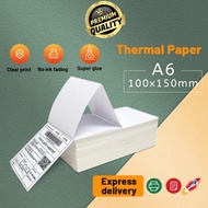( A6 size ) Waybill Thermal Sticker Paper Folding Paper 100*150mm
