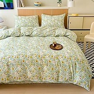 BlueBlue Kids Duvet Cover Set, 100% Cotton Bedding Set, Cartoon Pattern Print, 1 Duvet Cover and 2 P