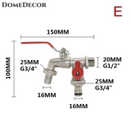 DomeDecor 1 cái vòi nước hai đầu 1 2 3 4 đầu nối bộ chia nước khớp nối bộ chuyển đổi công tắc Van vò