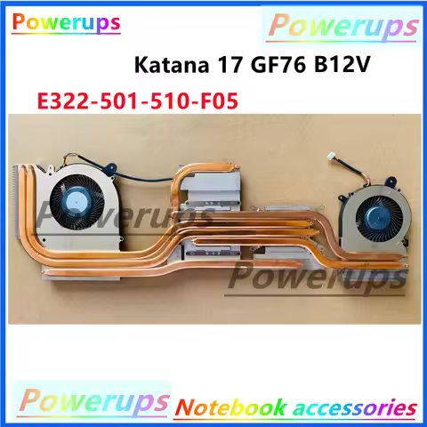 New Laptop CPU/GPU Cooler Heatsink&Fan For MSI katana 17 GF76 B12VGK B13V B13VFK N460 N477 E32250151