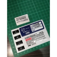 Sticker Dalam Jstream Shoei Sticker Helmet