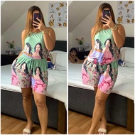 Plus Size Pambahay Spaghetti Terno Short