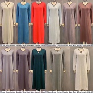 Muslimah Plain Long Dress Jubah Cotton