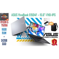 ASUS VIVOBOOK E1504F RYZEN 5-7520U / RYZEN 3-7320U - 15.6"/ up to 16GB DDR5 RAM/ 512GB SSD/ WIN11+MS