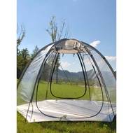 Panoramic Hexagonal Bubble House, Full Transparent 6-Person PVC Tent, Hexagonal PVC Sun Room Tent, 6