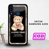 SAMSUNG GALAXY A20S Hardcase Case 2D Glossy Softcase/ - Latest B34R Motif Case - Softcase hp - Custo