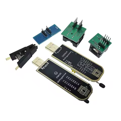 24 25 Series CH341B XTW100 EEPROM Flash BIOS CH341 USB Programmer Module + SOIC8 SOP8 Test Clip For 