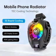 Mobile Phone Heat Dissipator with Temperature Display, Gaming Cooling Radiator with Universal Back Clip for Mobile Phones