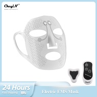 CkeyiN Electric EMS Mask Reusable Silicone Face Lift Anti Wrinkle Masks Skin Tightening Rejuvenation