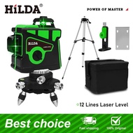 HILDA Laser Level 12 Lines 3D Level Self-Leveling 360 Horizontal And Vertical Cross Super Powerful G