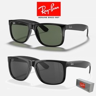 100% Original Ray-Ban Wayfarer Justin RB4165 Black Green Unisex Sunglasses