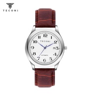 Teconi Jam Tangan Pria Kulit Fashion Dewasa P007 Analog Leather - Anti Air Free Bubble Free Box