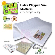 Bumble Bee GETHA 41" X 28" (1" or 2") (71cm x 104cm) Latex Playpen Size Baby Mattress (Optional : Be