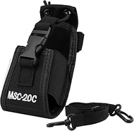 AngelReally 3 in 1 Radio Holder Holster Case Msc-20C Pouch Bag for GPS Kenwood Motorola baofeng UV5R