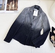 正品⭐️Dior Lady 漸變黑收腰牛仔外套/長裙