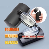 Mini reading glasses Metal frame Foldable degree 100°,150°,200°,250° + glasses case Durable