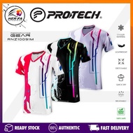 PROTECH RNZ10091M Badminton Dry Fit Sport Graphic T-Shirt Jersey Microfiber Baju T Shirt Short Sleev