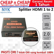 NYK HDMI Splitter 2 Port 1-2 HDCP Full HD 3D 4Kx2K 4K x 2K UHD Splitter