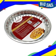 PLUS Loyang Bulat, Tray Bulan, Aluminium Round  Shape Fluted  Cake Tin 9.5inch