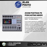 Zoom PodTrak P8 Portable Multitrack Podcast Recorder | 6 Headphone Outputs | 8 Faders | 9 Sound Pads