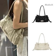 (有實物圖/2色) Matin Kim Shirring Tie Buckle Shoulder Bag