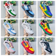 BAPE STA Color Matching Star Logo Sneakers Wear-Resistant Casual Shoes Men Women Same Style Brand Ne