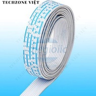 [2 Pieces]- Blue and White Ribbon Wire UL2468 12 Strands 1.5mm Wire Size 24AWG TechZone Viet