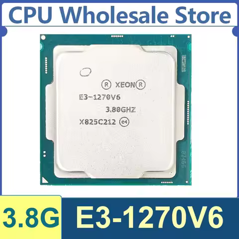Xeon E3-1270V6 4 Core 8 Thread 3.8GHz 72W 8MB Cache 14nm LGA1151 SR326 DDR4 2400 / DDR3L 1866 MHz Ka