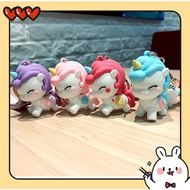 GANTUNGAN Cute colorful unicorn Keychain / Cute cartoon colorful unicorn Keychain