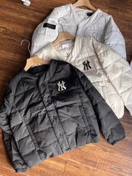 韓國預訂 MLB 刺繡logo 3色無領羽絨外套 男裝