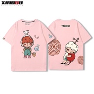 Ruo Bei Xuan Xiaoye Hirono Printed Short-Sleeved Top Hirono T-Shirt Pop Mart Joint Name Short Sleeve