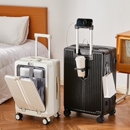 【With USB】 Front Open Luggage Luggage cabin luggage aluminium luggage carry on luggage travel luggag