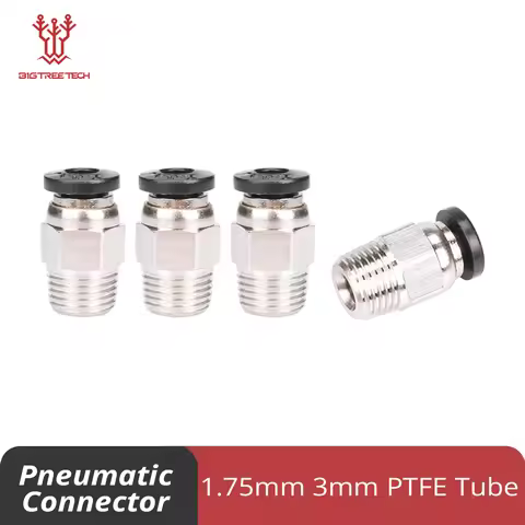 Pneumatic Connector PC4-01 M10 1.75mm 3mm PTFE Tube quick coupler j-head Fitting for 3d V6 j-head re
