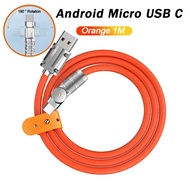 1M สายชาร์จ สายชาร์จเร็ว Micro USB Type C/Lightning 120W 6A ชาร์จเร็วมาก 180 สายชาร์จไอโฟน สายชาร์จ For iphone Vivo OPPO moto Google Type C สายชาร์จ