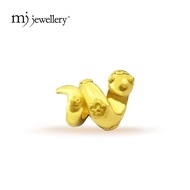 MJ Jewellery 3D 999.9/24K Pure Gold Snake Charm B651