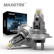 MAXGTRS 2x New H7 LED Wireless Headlights Fanless Mini Design Size For Car Headlight 3570 CSP Bulb 6500K White 360 Degree Angle Beam