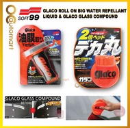 Soft 99 Glaco Glass Compound + Glaco Big Water Repellant Liquid Application [Bundle]