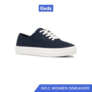 KEDS รองเท้าผ้าใบ แบบผูกเชือก รุ่น BREEZIE CANVAS สีกรม ( WF65862 )