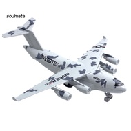 soulmate|  Diecast C17 Transport Plane Pull back Light Sound Aircraft Model Education Toy