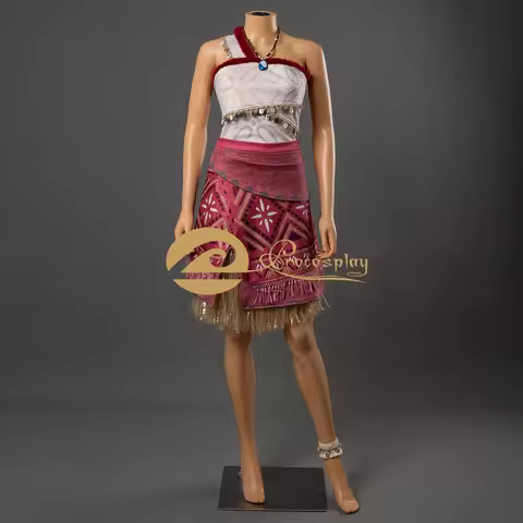 Moana Cosplay Costume Top Skirt Outfit for Women Halloween Party