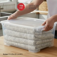 SWITZERLAND SML Box with lid, transparent, 57x39x28 cm/45 l