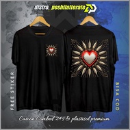 PSHT T-SHIRT SIMPLE SHINING HEART ATWORK 24S THICK DESIGN