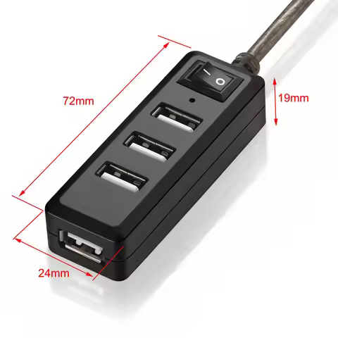 4Ports USB 2.0 HUB Extension Cable Male to Female Active Repeater Built-in IC Chipset Dual Shielded 
