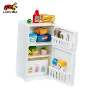 LAHOMIA Mini Fridge Toy, Mini Toy Refrigerator, Mini Refrigerator Dollhouse Mini Fridge Scene,