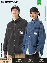 ✻ MLB INCLEA Official 2023 New Denim Shirts For Men And Women American Trendy Brand Versatile Long-Sleeved Shirts And Jackets